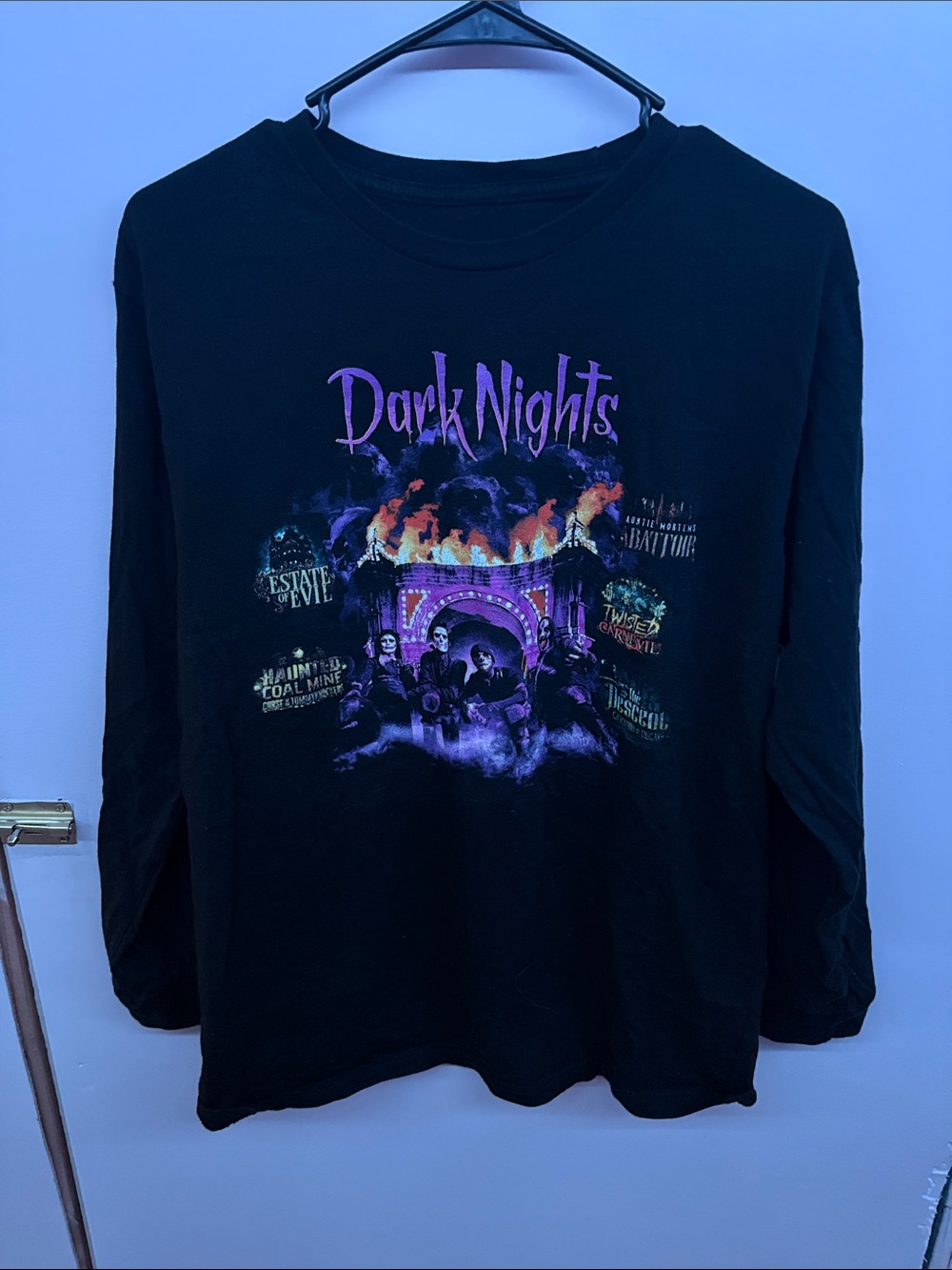 Dark Nights Black Graphic Long Sleeve Top